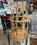 Small Wicker Bird Cage Style Decorative Piece