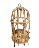 Small Wicker Bird Cage Style Decorative Piece
