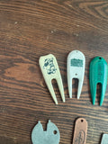 Instant Collection of Vintage Golf Divot Repair Tools- Set of 7