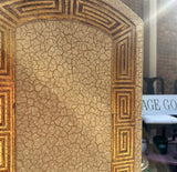 Large Wooden Gold Greek Key Screen