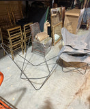 Pair of Metal Butterfly Chairs With Gray Seats
