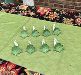 Ceramic Leaf Napkin Rings- Set of 8