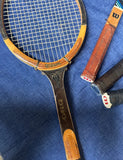 Collection of Vintage Wilson Tennis Rackets With Blue Accents