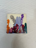 Vintage Colorful Splatter Art Tile Coaster