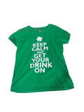 St. Patrick's Day "Keep Calm" T-Shirt, Women's Size XL