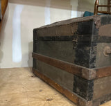 1970s Wooden Trunk With Detailed Interior Compartments