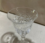 Trio of Detailed Etched Crystal Champagne Glasses