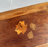 Lightweight Wooden Tray With Floral Accents