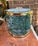 Green Faux Malachite Champagne Holder