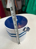 Vintage Blue and White Plastic Ice Bucket