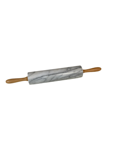 Vintage Marble Rolling Pin With Wooden Handles