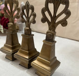 Trio of Brass Decorative Finials