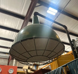 Vintage Large Green Industrial Overhead Light
