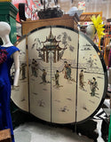 Round Asian Coromandel Screen