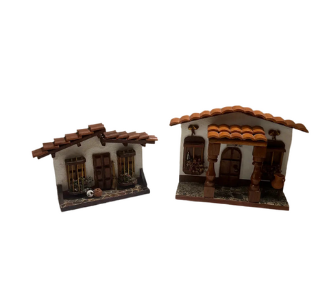 Pair of Wooden Handmade House Style Wall Hangings