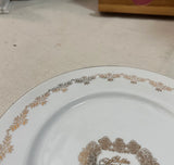 White Ceramic "Golden Anniversary" Plate With Gold Accents