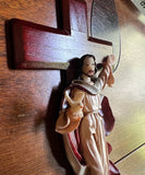Vintage Resin Jesus on the Cross Figurine