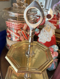 Vintage Brass Two-Tier Caddy