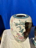 Asian Painted Vase Trio