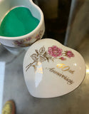 Small Ceramic 50th Anniversary Heart Shaped Box