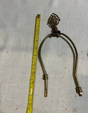 Pair of Brass Lamp Harps and Finials
