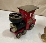 Vintage Train Bottle and Shot Glass Holder- Set of 6