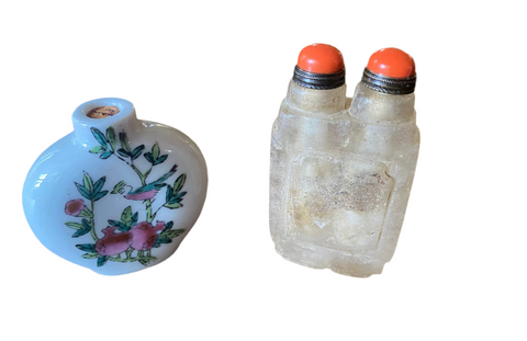 Pair of Asian Antique Snuff Bottles- Set of Two