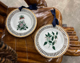 Pair of Floral Hanging Decorative Plates
