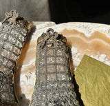 Vintage Gold Metal and Crystal Small Basket Style Wall Sconces