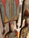 Pair of African Hand Carved and Beaded Sculptural Statues