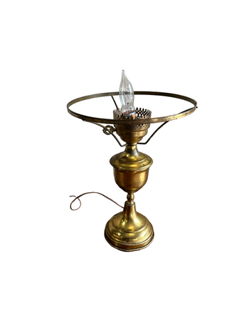 Vintage Brass Hurricane Lamp Base