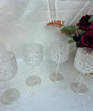 Collection of Plastic Etched Wine Glasses- Set of 4