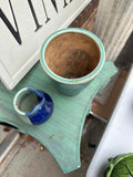 Pair of Blue Two-Toned Pottery Vases