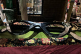 Ophthalmologist Funky Movie Prop, Handmade, Wooden Ebonized Jumbo Glasses Sculpture