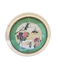 Round Hummingbird Needlepoint in Frame