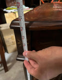 Demilune Wooden Table With Painted Flower Accents