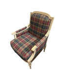 Rustic Style Vintage Highland House Blue and Red Wooden Chair