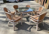 1970s Vintage Reed Dining Set - Set of 7
