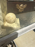 Minimalist Marble Sphere Bookends