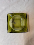 Pair of Green Glass Ashtrays
