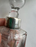 Vintage Collection of Miniature Glass Perfume Bottles With Silver Accents- Set of 6