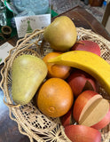 MCM Geometric Fruit and Wicker Bowl- Set of 11