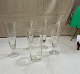 Collection of Bamboo Etched Glasses- Set of 5