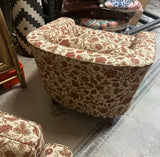 Pair of Mid-Century Floral Covered Chairs