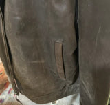 90's Vintage Sanoma Brown Leather Jacket