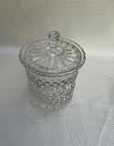 Glass Detailed Jar With Matching Lid