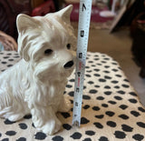 White Ceramic Small Dog Figurine