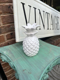 White Ceramic Pineapple Candlestick Holder