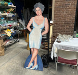 Oversized Wooden Painted Cutout of Elizabeth Taylor