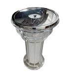Lucite Light Up Side Table With Signed Clock Table Top